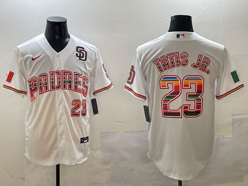 Men San Diego Padres #23 Tatis jr White Fashion Game 2025 Nike MLB Jersey style 3